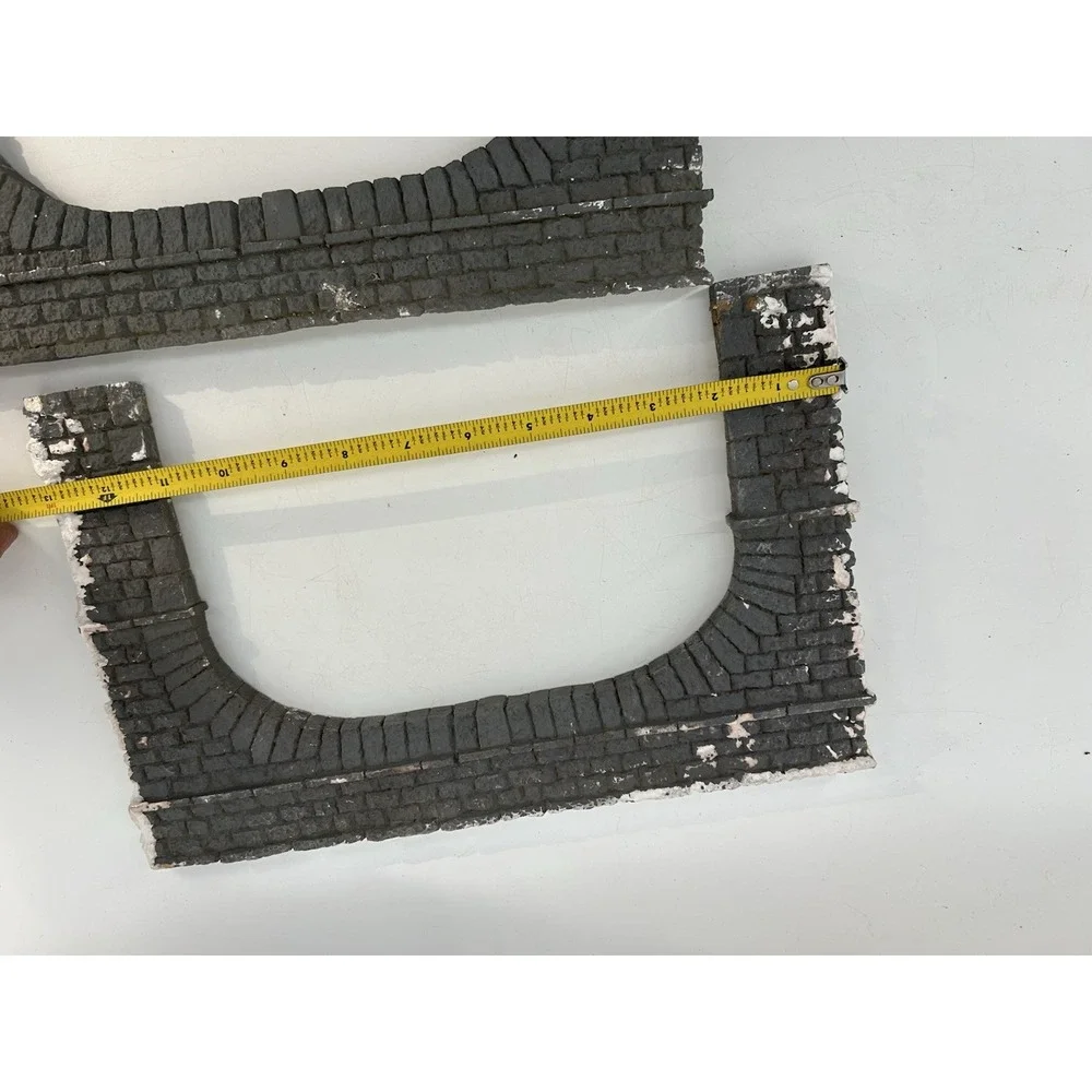 Vintage Cut Stone Resin Model Railroad Tunnel Portal Entrance Brick Facade Wall